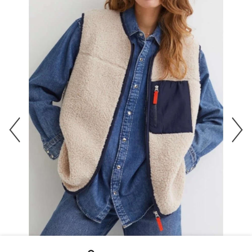 H&M fleece teddy vest.